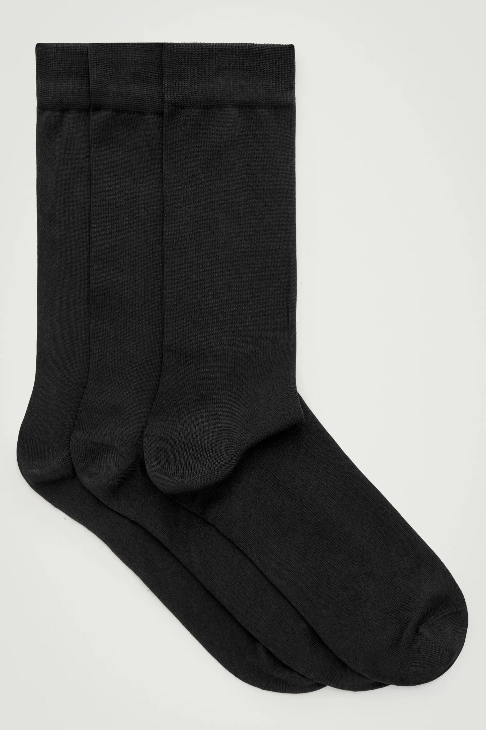 COS CHAUSSETTES COTON MERCERISÉ - LOT DE 3 NOIR Cheap
