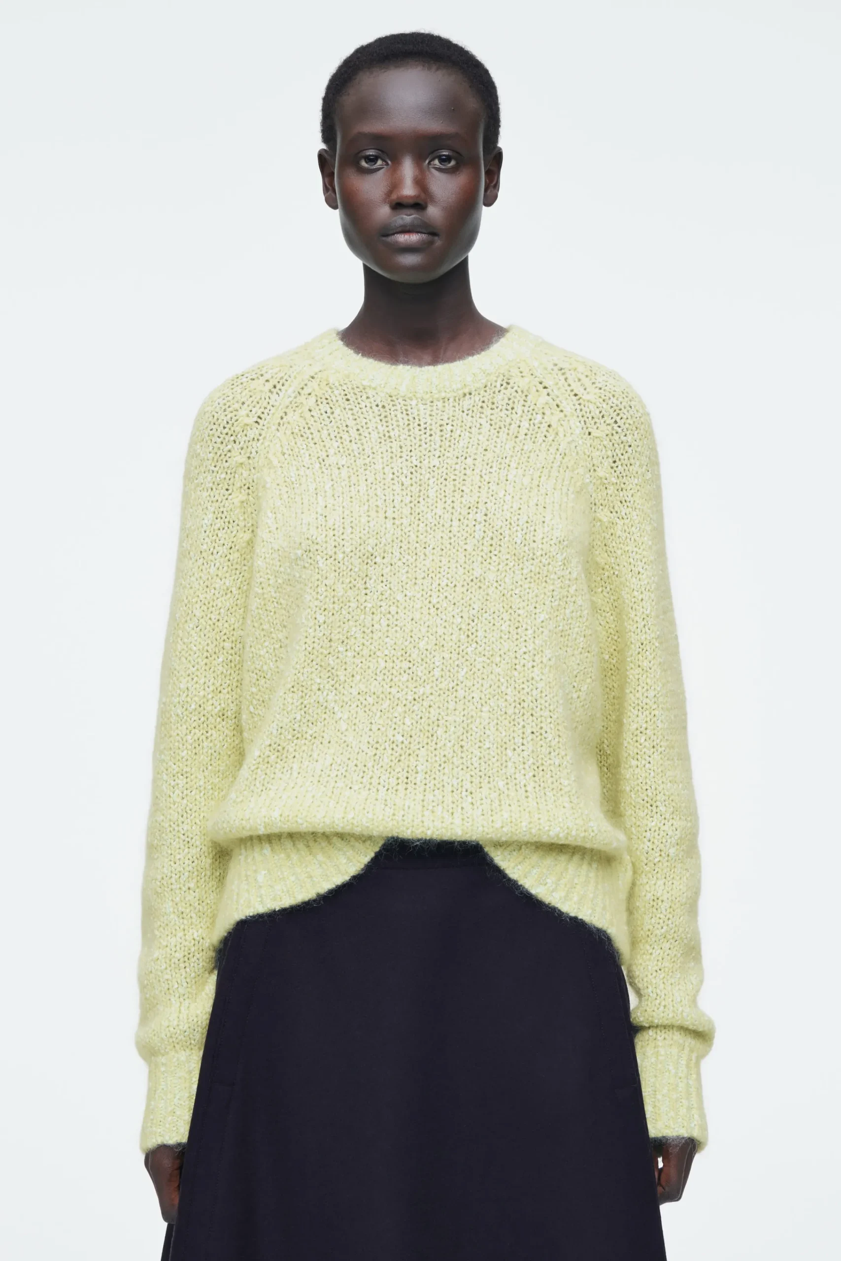 COS PULL EN MOHAIR MÉLANGÉ MOUCHETÉ VERT CHINÉ Best