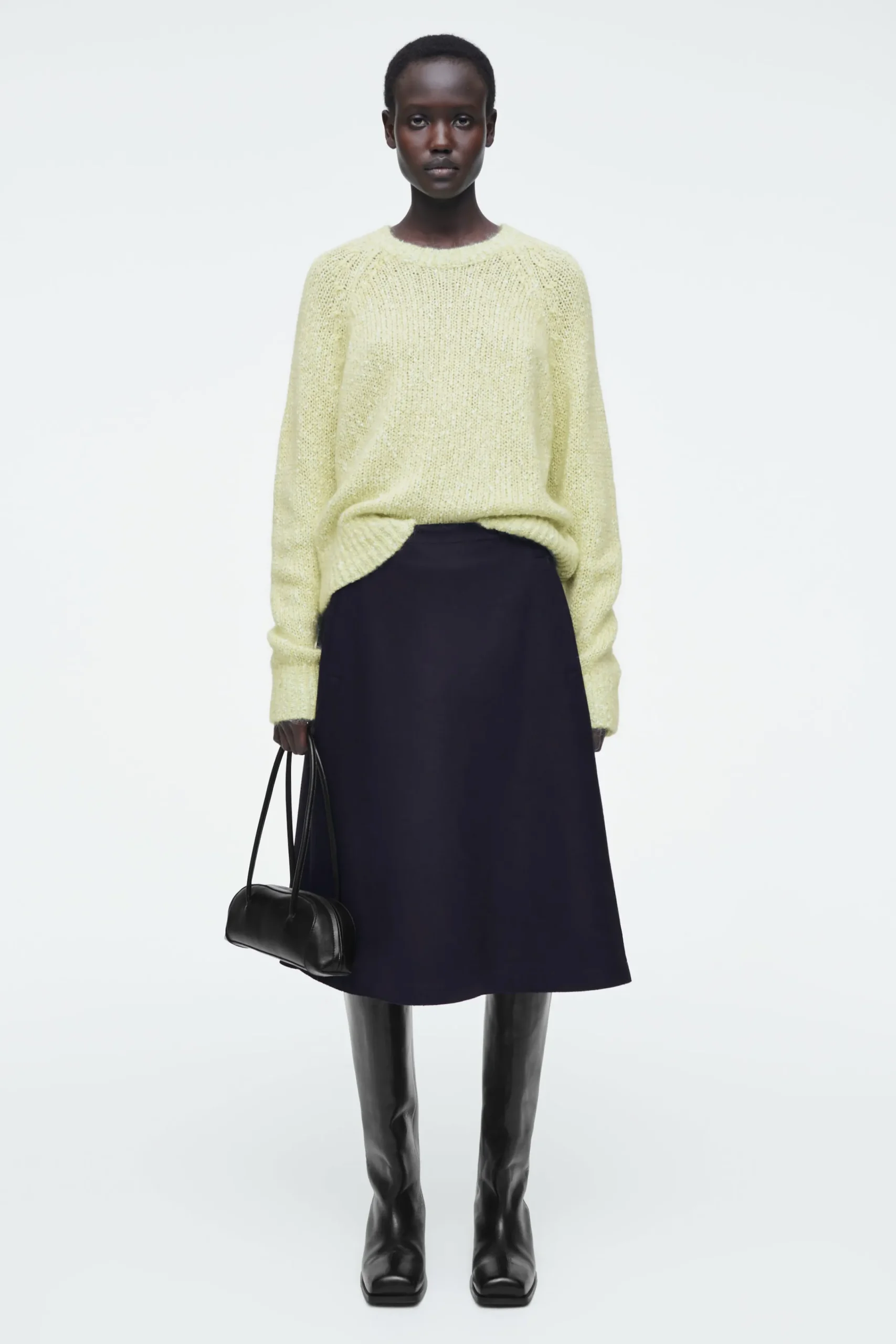COS PULL EN MOHAIR MÉLANGÉ MOUCHETÉ VERT CHINÉ Best
